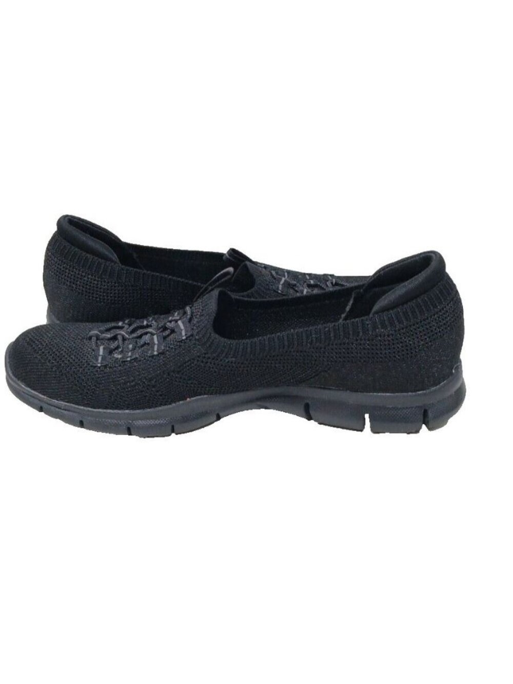 Skechers Stretch Fit AIR COOLED MEMORY FOAM Black Womens Shoes Sz 7 EUR 37 #4-2 - Picture 2 of 12